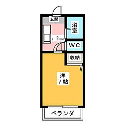 プラテーク天龍 1Kの間取図画像