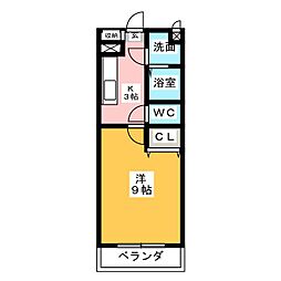 エストゥディオ 1Kの間取図画像