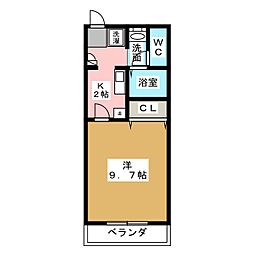 マンションTENYU 1Kの間取図画像