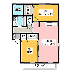 ステージウィルモア 2LDKの間取図画像