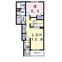 パルテ・カナーレ2 1LDKの間取図画像
