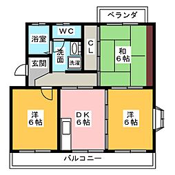 スピリア1 3DKの間取図画像