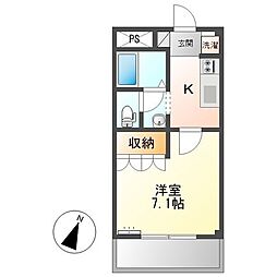 パインベイヒルズ 1Kの間取図画像