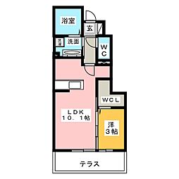 ComfortiaAKURO 1LDKの間取図画像