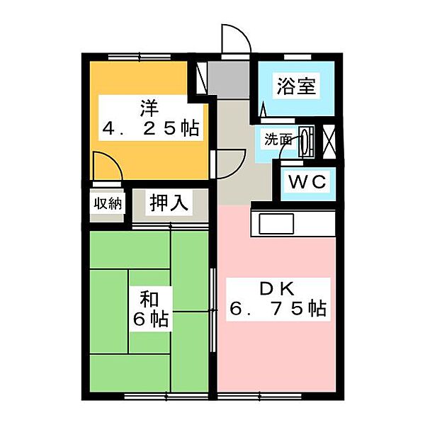 コーポ楠の木 ｜静岡県三島市若松町(賃貸アパート2DK・1階・40.92㎡)の写真 その2