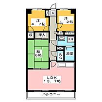 メゾンつつじヶ丘　弐番館  ｜ 静岡県三島市壱町田（賃貸マンション3LDK・3階・65.45㎡） その2