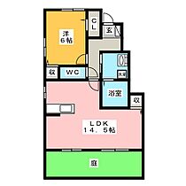 セジュール三松　Ｂ  ｜ 岐阜県岐阜市茜部本郷２丁目（賃貸アパート1LDK・1階・50.86㎡） その2