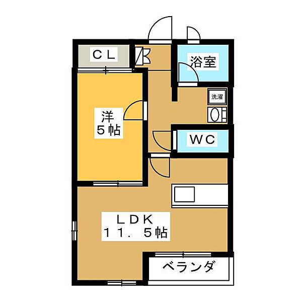 フレシールI ｜岐阜県岐阜市柳津町梅松４丁目(賃貸マンション1LDK・3階・40.00㎡)の写真 その2