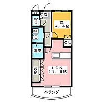 ベル・クオレ  ｜ 岐阜県羽島郡岐南町薬師寺５丁目（賃貸マンション1LDK・2階・40.05㎡） その2