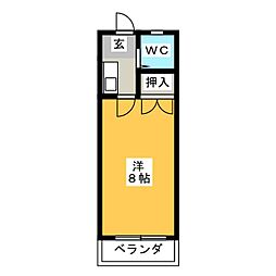 ライフステージビル 1Kの間取図画像