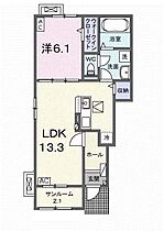 ベルファミーユ　VIII  ｜ 岐阜県岐阜市南鶉１丁目2番地1（賃貸アパート1LDK・1階・50.01㎡） その2