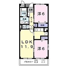 シャンパティール  ｜ 岐阜県岐阜市茜部菱野３丁目（賃貸マンション2LDK・4階・55.08㎡） その2