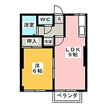 ハイランドIＡ棟  ｜ 岐阜県羽島郡笠松町北及（賃貸アパート1LDK・2階・31.00㎡） その2