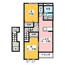 Ｃａｌｍ－Ｅ  ｜ 岐阜県岐阜市今嶺３丁目（賃貸アパート2LDK・2階・56.81㎡） その2