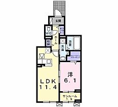 マルシェIII  ｜ 岐阜県羽島郡岐南町平島１丁目（賃貸アパート1LDK・1階・50.03㎡） その2