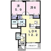 サンハイツ　フィオーレ　Ｃ棟  ｜ 岐阜県羽島郡笠松町長池（賃貸アパート2LDK・1階・54.08㎡） その2