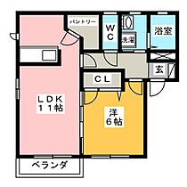 セネシオ　A  ｜ 岐阜県羽島郡岐南町徳田６丁目（賃貸アパート1LDK・2階・47.10㎡） その2