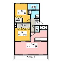 サンコート岐南  ｜ 岐阜県羽島郡岐南町若宮地２丁目（賃貸マンション2LDK・2階・57.75㎡） その2