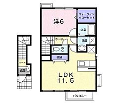 コロレ  ｜ 岐阜県羽島郡岐南町野中２丁目（賃貸アパート1LDK・2階・46.28㎡） その2