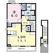 フランＡ  ｜ 岐阜県羽島郡岐南町徳田５丁目（賃貸アパート1LDK・2階・46.09㎡） その2