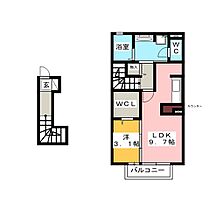 メゾンときV　Ａ棟  ｜ 岐阜県岐阜市今嶺２丁目（賃貸アパート1LDK・2階・42.49㎡） その2