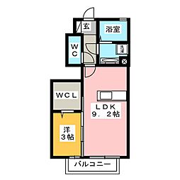 メゾンときV　Ａ棟 1階1LDKの間取り