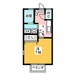 ソフィア 1Kの間取図画像