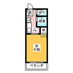 サープラスワンハヤシ 1Kの間取図画像