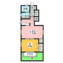 プチフルール銀  ｜ 岐阜県岐阜市薮田南１丁目（賃貸アパート1LDK・1階・47.43㎡） その2