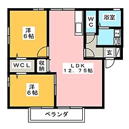 ハイ・アヴェニュー2 2LDKの間取図画像