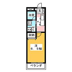 メゾンDICO 1Kの間取図画像