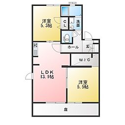 リヴェールK&S 2LDKの間取図画像