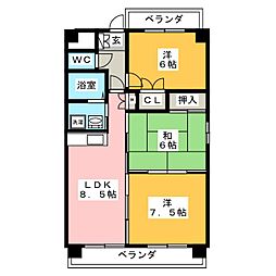 ラ・ミノール 3LDKの間取図画像