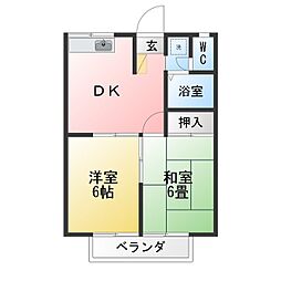 エステートピアfoop 2DKの間取図画像