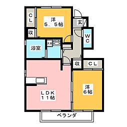 ザ・レジデンス 2LDKの間取図画像