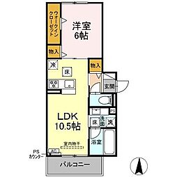 raum Y 1LDKの間取図画像