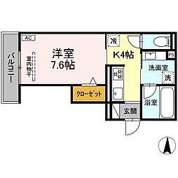 raum Y 1Kの間取図画像