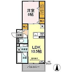 raum Y 1LDKの間取図画像