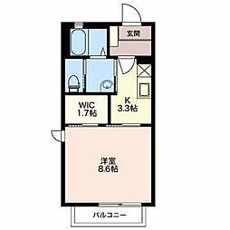メゾン-MA棟 1Kの間取図画像
