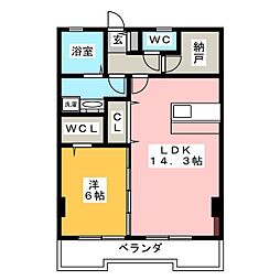 コーケツビル 1SLDKの間取図画像
