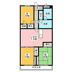 グランツ・杉山1 3LDKの間取図画像