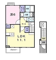 メゾン78 1LDKの間取図画像