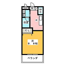 Ange.K 1Kの間取図画像