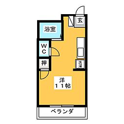 ピープルハイツヒビノ ワンルームの間取図画像