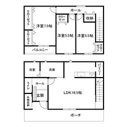 ライラック 3LDKの間取図画像