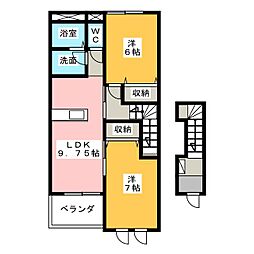 ドリームライツ 2DKの間取図画像