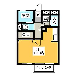 ドエル335 ワンルームの間取図画像