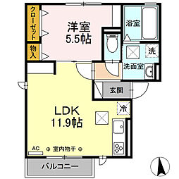 ルーセント 1LDKの間取図画像