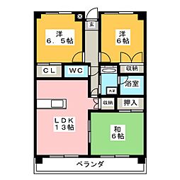 P・WAVE417 3LDKの間取図画像