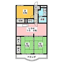 クローバーガーデンＡ棟  ｜ 岐阜県岐阜市菅生１丁目（賃貸マンション3LDK・3階・63.00㎡） その2